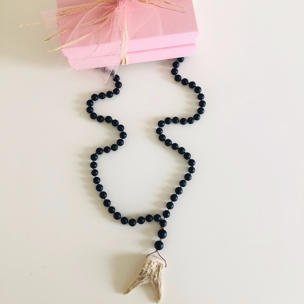Mala Necklace with Antler
